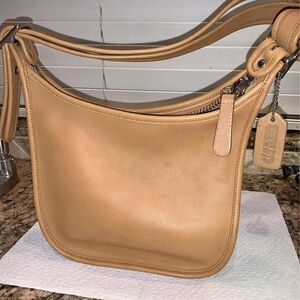 Janice Coach Camel Brown Leather Shoulder Bag